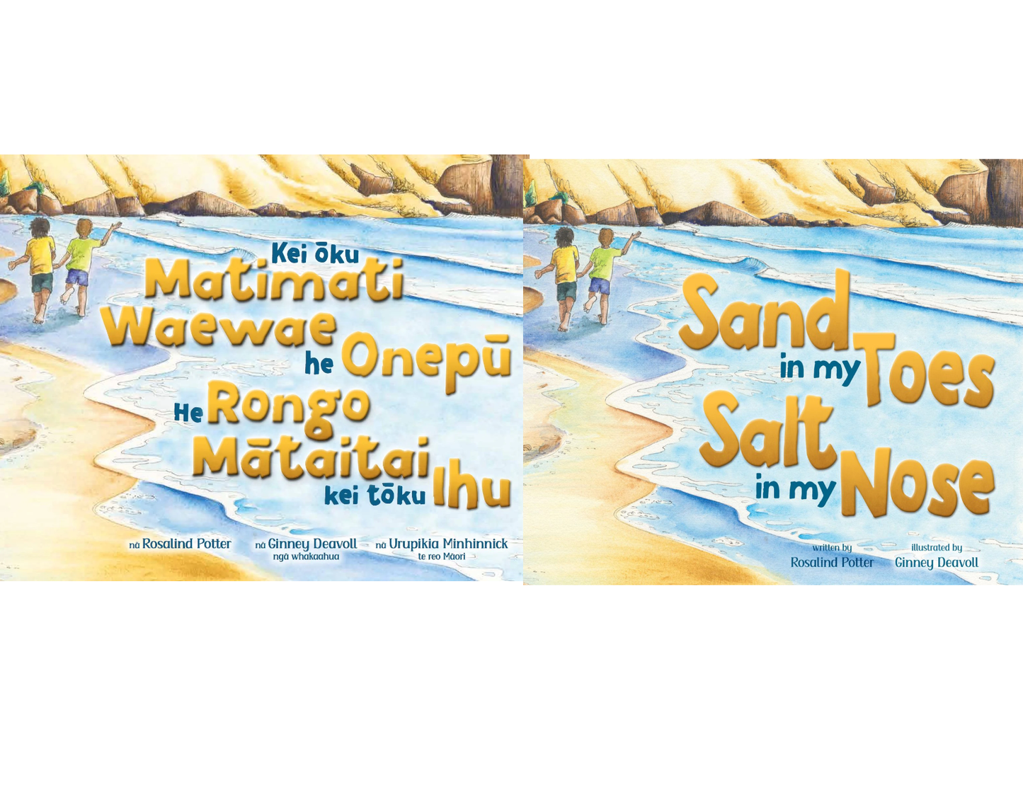 1. [2 Book Set] Sand in my Toes, Salt in my Toes - Te Reo and English