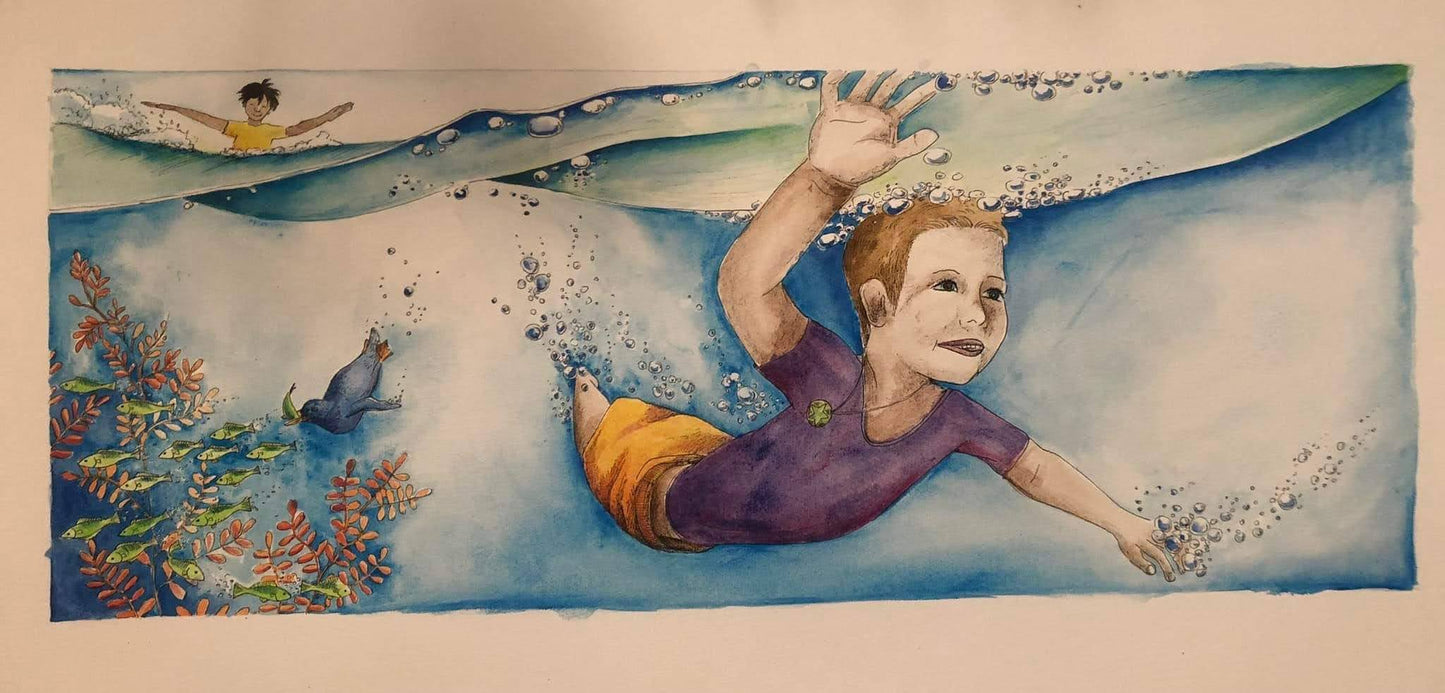 I plunge through the tide (Original Artwork) Page 24-25